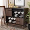 Baxton Studio Margo Walnut Brown and Black Finished Wood Wine Storage Cabinet 163-10442 - alternate 6